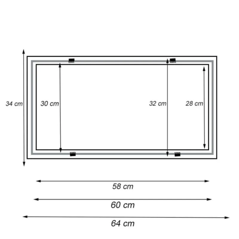 Marco Empotrable Aluminio Panel LED 30x60 | Ibérica de Iluminación
