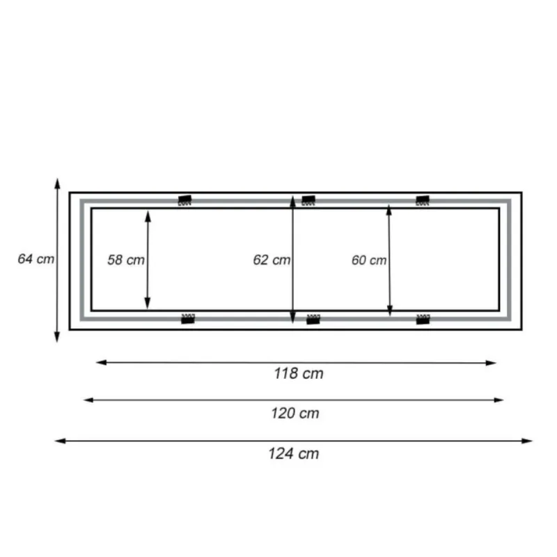 Cadre Encastrable Aluminium LED 60x120 | Ibérica de Iluminación