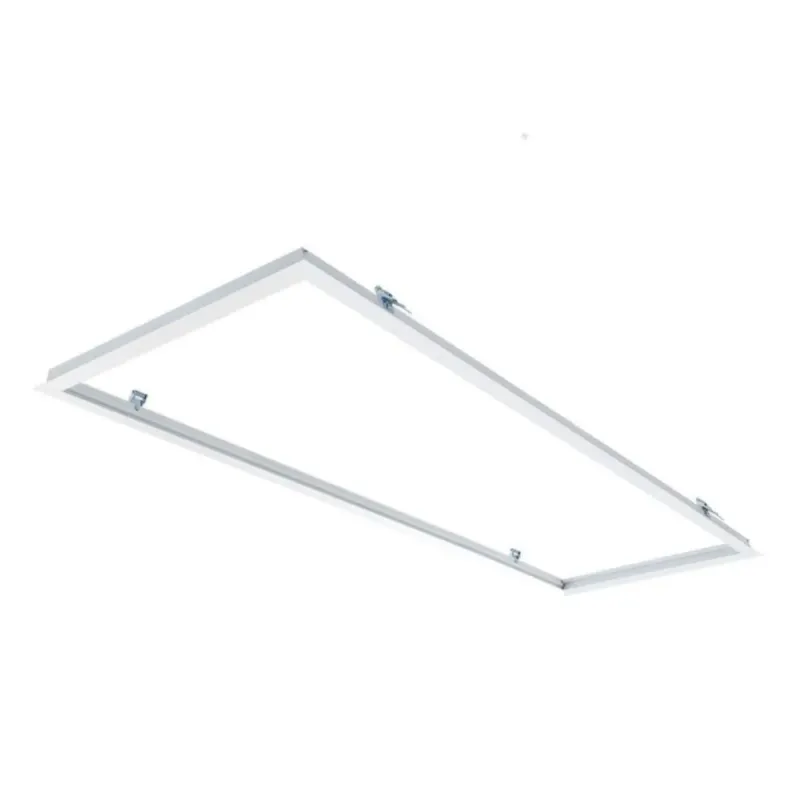 Elongated recessed white aluminium frame 120x30 cm for rectangular LED panel