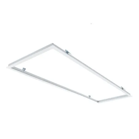Cadre encastrable aluminium blanc allongé 120x30 cm pour panneau LED