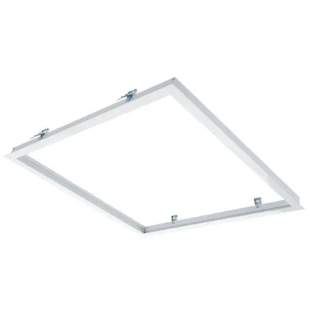 Cadre encastrable aluminium blanc carré 60x60 cm pour panneau LED plafond