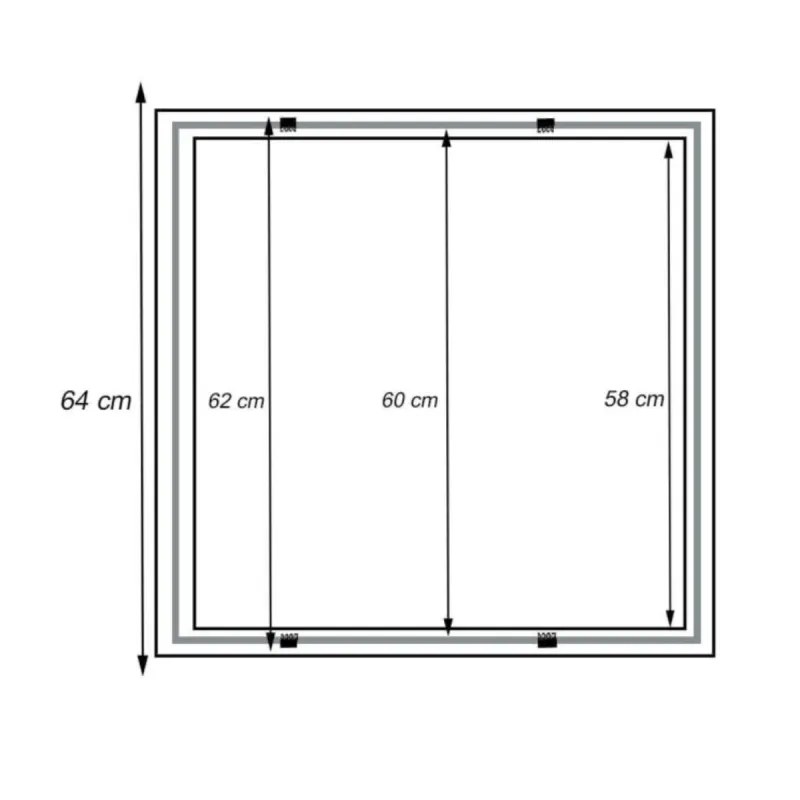 Marco Empotrar Panel LED 60x60 Aluminio | Ibérica de Iluminación