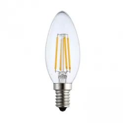 Lampadina LED filamento oliva E14 C35 4W vetro dorato decorativa casa