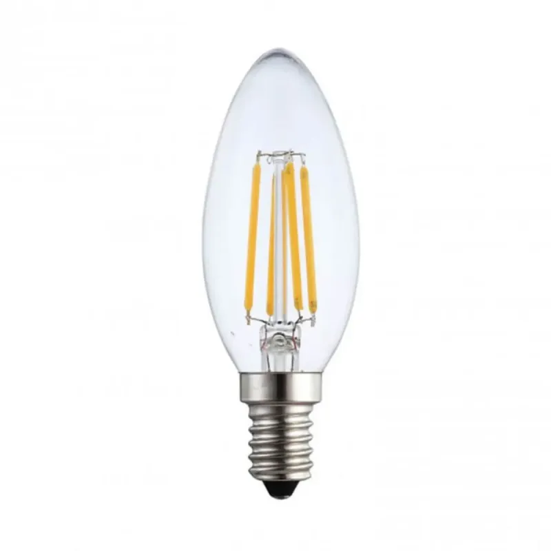 E14 C35 LED filament candle bulb 4W golden glass decorative home lighting