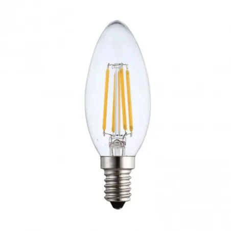 E14 C35 LED filament candle bulb 4W golden glass decorative home lighting