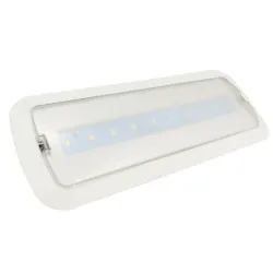 Luz emergencia LED 4W auto test IP20 6500K kit techo blanca rectangular