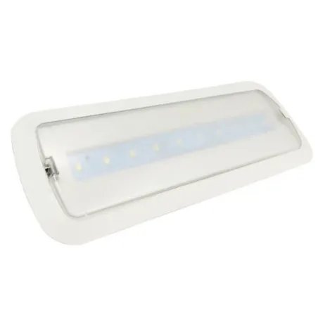 Luz emergencia LED 4W auto test IP20 6500K kit techo blanca rectangular