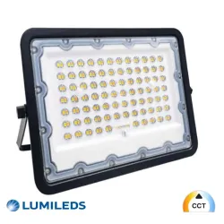 Foco proyector LED 100W New Avant Black CCT IP65 exterior aluminio negro