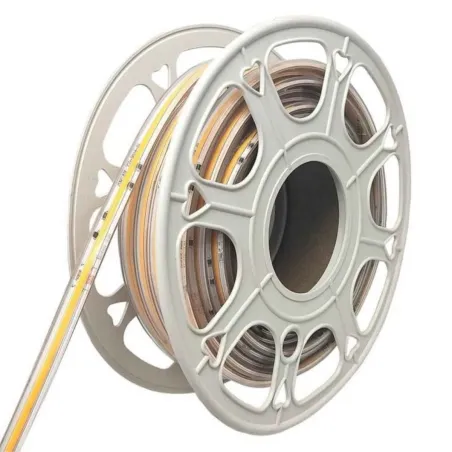 Fita LED COB 220V 14W/m bobina 20m IP67 alta densidade 448 LEDs