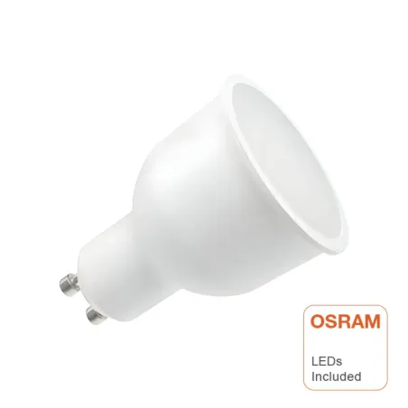 Ampoule GU10 LED 10W puce OSRAM DURIS E 2835 1200lm 100 degrés corps blanc vue latérale
