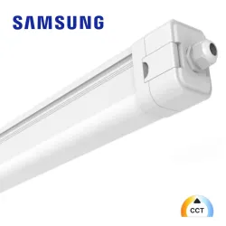 Plafoniera stagna LED 55W chip SAMSUNG 150cm IP65 3CCT temperatura colore selezionabile