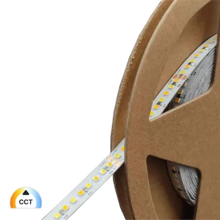 Fita LED CCT 24V SMD2025 240 LED/m 5m 10W/m IP20 2700K-6500K regulável