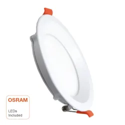 Vista laterale faretto LED slim 12W OSRAM con profilo ultrasottile e molle di ancoraggio