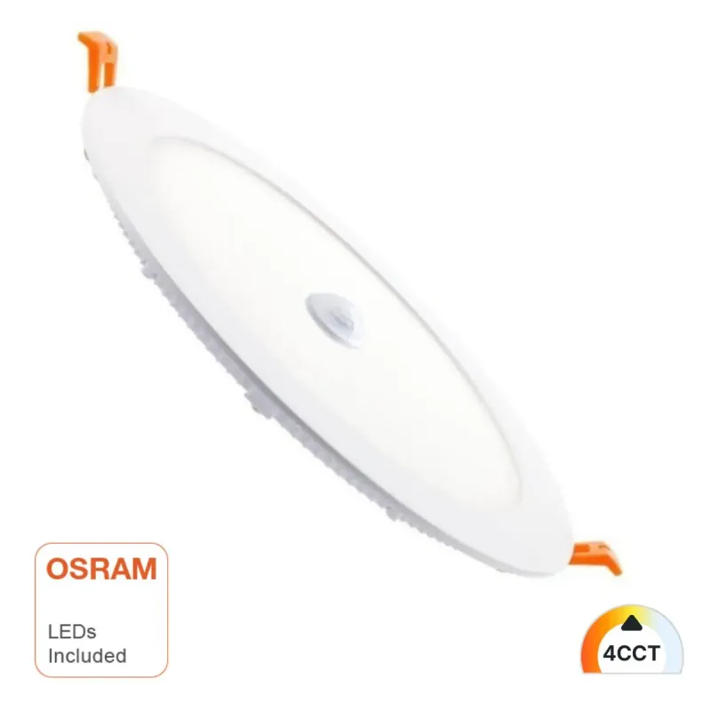 Placa LED circular 24W com sensor de movimento e chip OSRAM DURIS E 2835 4 temperaturas