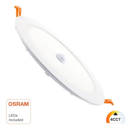 Placa LED circular 24W com sensor de movimento e chip OSRAM DURIS E 2835 4 temperaturas