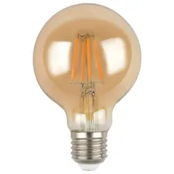Ampoule LED filament vintage G80 6W E27 Gold 2200K dimmable décorative