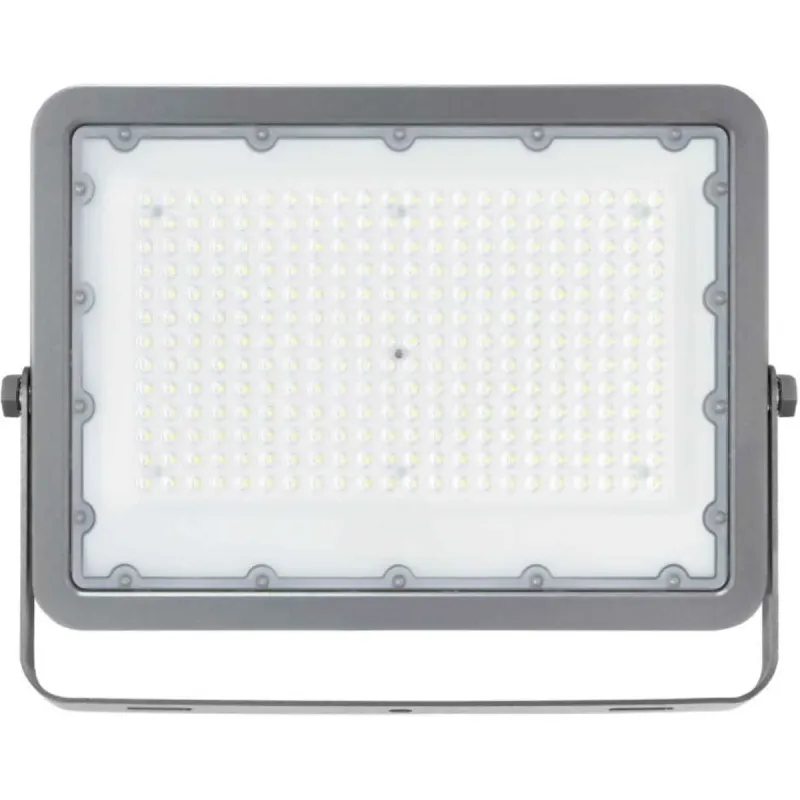 Vista frontal projetor LED 200W AVANT com distribuição uniforme de díodos OSRAM e suporte U