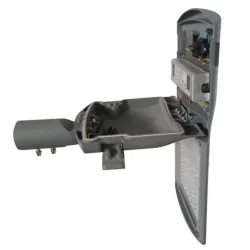 Articulated tiltable head of CAPRI street light with column fixing arm