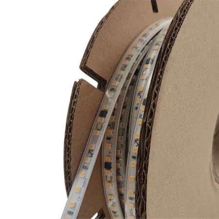 220V IP67 LED strip reel with transparent silicone sleeve for outdoor lighting
