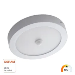 Plafoniera LED superficie circolare 24W con sensore movimento e chip OSRAM DURIS E 2835
