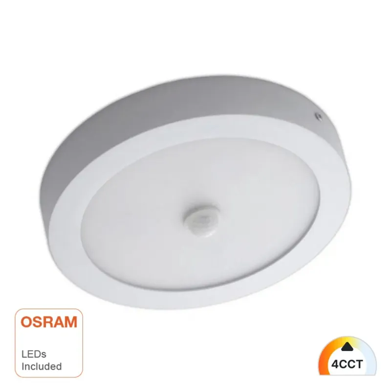 24W circular surface LED ceiling light with motion sensor and OSRAM DURIS E 2835 chip