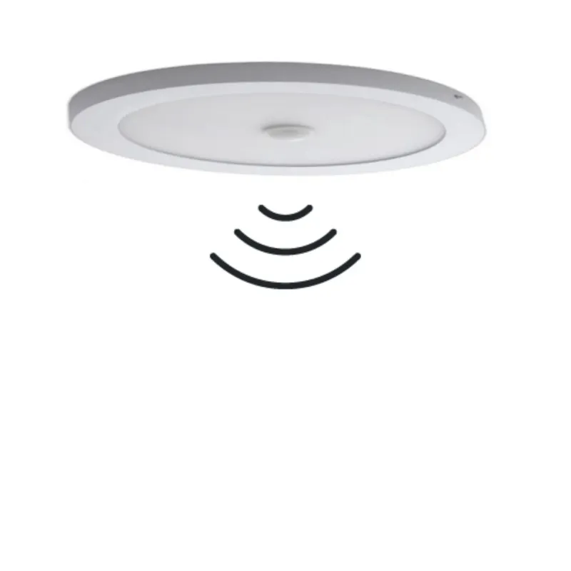Ceiling-mounted LED light with PIR detection up to 6 metres for hallways and passageways