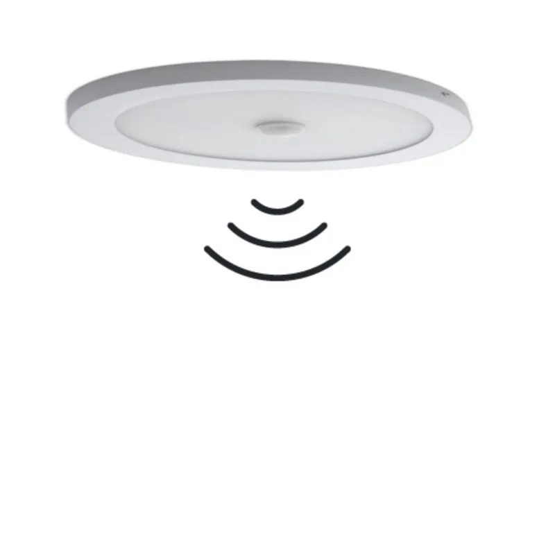 Ceiling-mounted LED light with PIR detection up to 6 metres for hallways and passageways