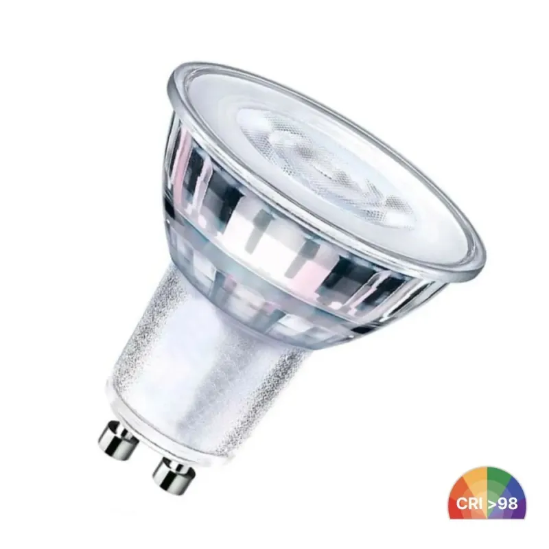 GU10 LED spotlight 8W glass body with reflector 24 degree beam SMD1A1A diode