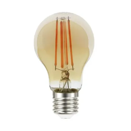 Ampoule LED filament E27 A60 8W dimmable 2200K ambrée style vintage