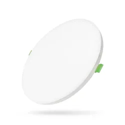 Downlight LED Circular Frameless 16-24W 4CCT blanco, vista frontal del difusor con muelles