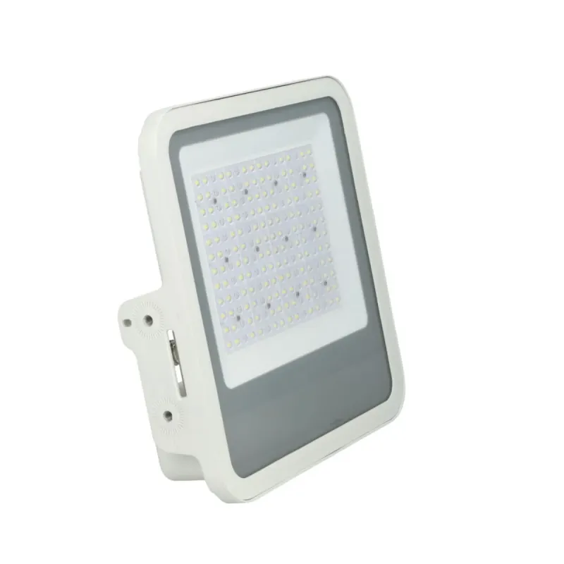 Foco LED ATEX 100W para gasolineras tres cuartos frontal con panel LED