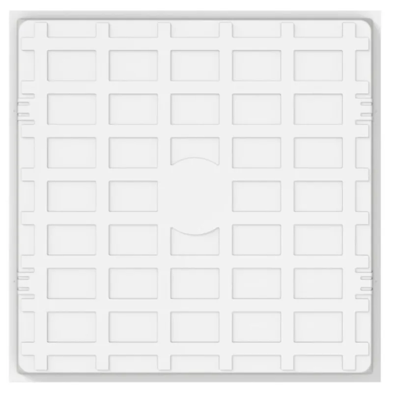 Rear view LED panel 60x60 structural grid DALI dimmable microprism diffuser