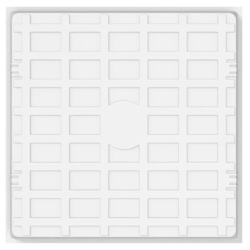 Rear view LED panel 60x60 structural grid DALI dimmable microprism diffuser