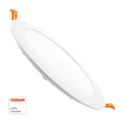 Slim LED panel 18W round OSRAM DURIS E 2835 with orange springs for false ceiling install