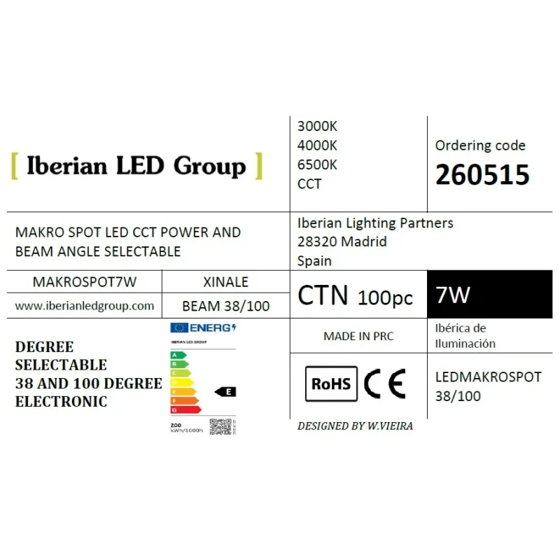 Buy Dichroica LED 6W Samsung Dimmable 590lm 45º IP20 GU10 Adjustable Dimmable